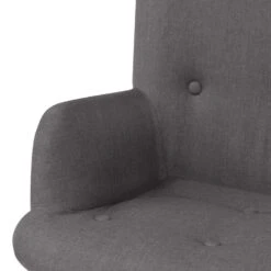 VidaXL Fauteuil Met Voetenbankje Stof Grijs -Huishoudelijke Voorwerpen Winkel 1952805528 0103