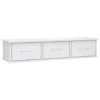 VidaXL Wandschap Met Lades 88x26x18,5 Cm Spaanplaat Hoogglans Wit