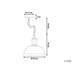 Beliani Hanglamp DIDESSA - Beige Metaal -Huishoudelijke Voorwerpen Winkel 1e8a82f8465a46dbb47cb96a259a6128