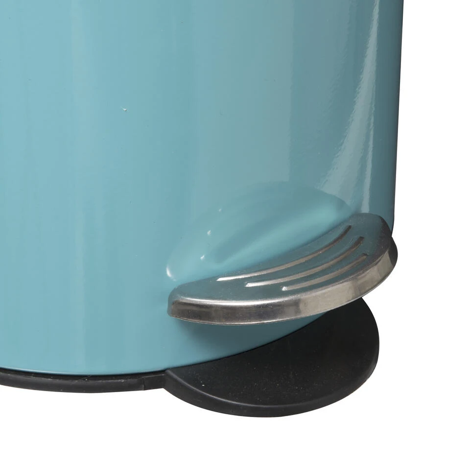 5Five Pedaalemmer - Turquoise Blauw - Metaal - 3L - 23 Cm - Soft Close 3 5Five Pedaalemmer - Turquoise Blauw - Metaal - 3L - 23 Cm - Soft Close - Afbeelding 3