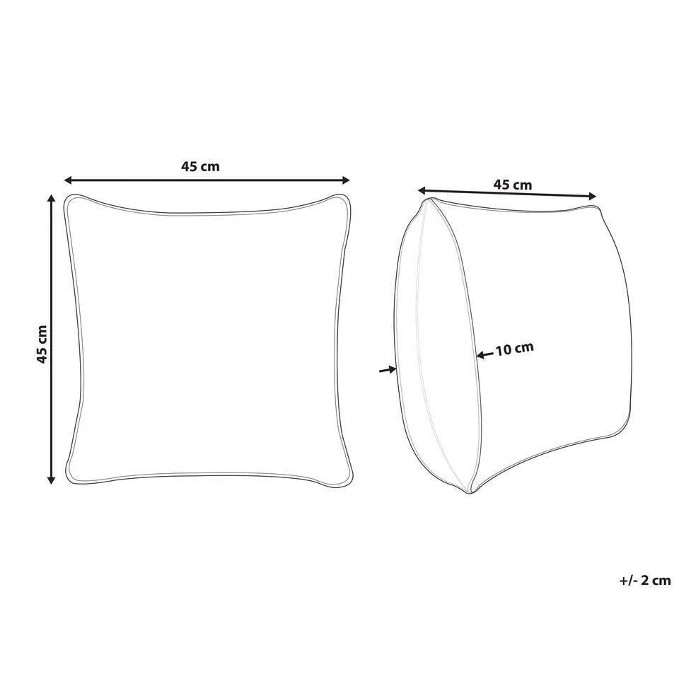 Beliani Sierkussen CERCIS - Zwart Katoen 3 Beliani Sierkussen CERCIS - Zwart Katoen - Afbeelding 3