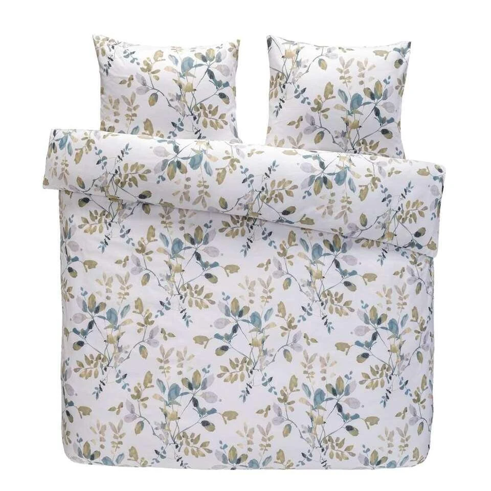 Royal Dekbedovertrek Carlijn Botanisch- Wit - 200x200/220 Cm 1 Royal Dekbedovertrek Carlijn Botanisch- Wit - 200x200/220 Cm