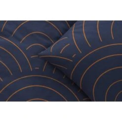 Comfort Dekbedovertrek Sendai Grafisch - Blauw/caramel - 200x200/220 Cm -Huishoudelijke Voorwerpen Winkel 31105993 9000