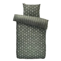 Walra Dekbedovertrek Remade Turned Cones - Groen - 140x220 Cm