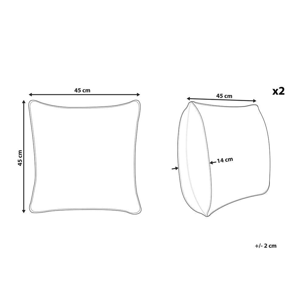 Beliani Sierkussen PLEIONE - Beige Katoen 3 Beliani Sierkussen PLEIONE - Beige Katoen - Afbeelding 3