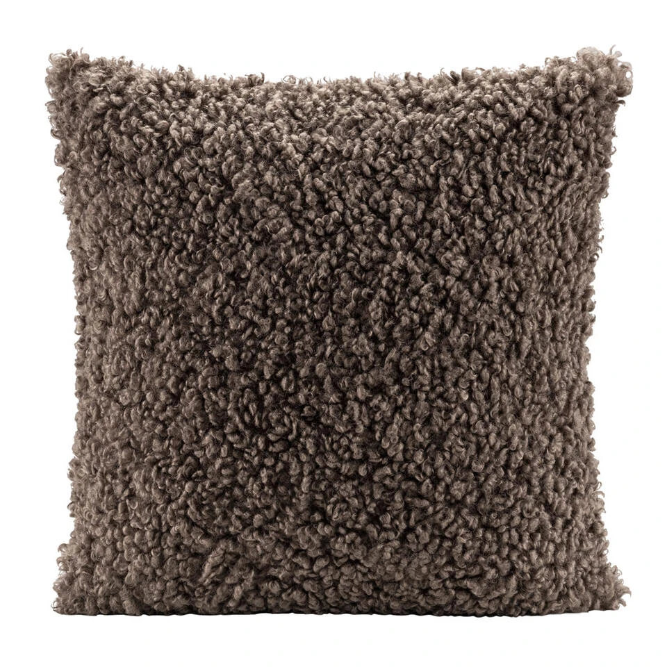 Sierkussen Ted - Donkerbruin - 45x45 Cm 1 Sierkussen Ted - Donkerbruin - 45x45 Cm