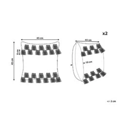 Beliani Sierkussen BRAHEA - Grijs Katoen -Huishoudelijke Voorwerpen Winkel 3c3c77f671144d49a7b7c6c612da190b