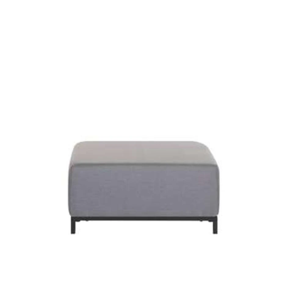 Beliani Ottomaan ROVIGO - Grijs Polyester 4 Beliani Ottomaan ROVIGO - Grijs Polyester - Afbeelding 4