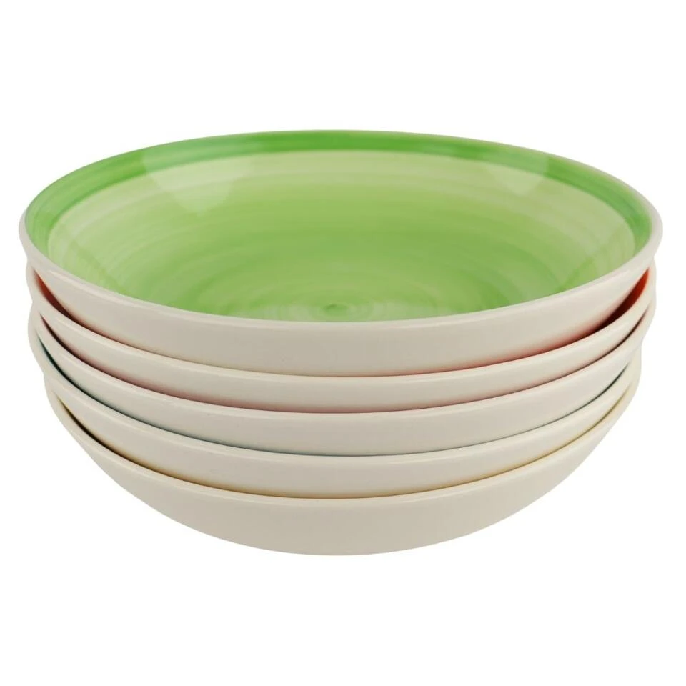 Orange85 Soepkom 5 Kleuren Diepe Borden 20cm Aardewerk 2 Orange85 Soepkom 5 Kleuren Diepe Borden 20cm Aardewerk - Afbeelding 2