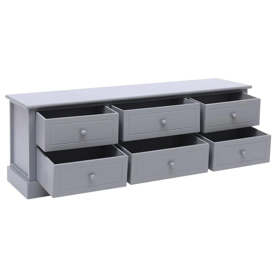 VidaXL Halbankje 115x30x40 Cm Hout Donkergrijs 3 VidaXL Halbankje 115x30x40 Cm Hout Donkergrijs - Afbeelding 3