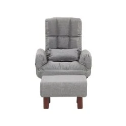 Beliani Fauteuil OLAND - Grijs Polyester -Huishoudelijke Voorwerpen Winkel 4868e6cd8b6b40cb827fd7fb7a8ca64e