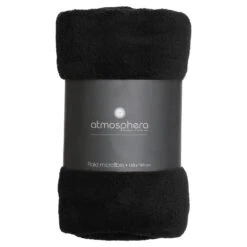 Atmosphera Plaid - Zwart - Polyester - 130 X 180 Cm -Huishoudelijke Voorwerpen Winkel 52c243e77e0949549681f65d080c4b2c