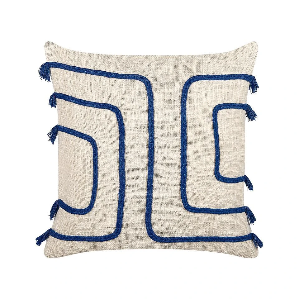 Beliani Sierkussen PLEIONE - Beige Katoen 4 Beliani Sierkussen PLEIONE - Beige Katoen - Afbeelding 4