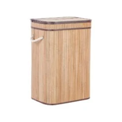 Beliani Wasmanden KALUTARA - Lichte Houtkleur Bamboehout -Huishoudelijke Voorwerpen Winkel 58728bce2faa483db4c0a96cbef665da