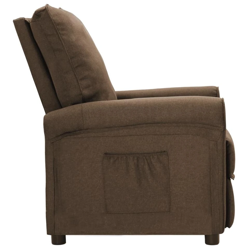 VidaXL Recliner Stof Bruin 3 VidaXL Recliner Stof Bruin - Afbeelding 3