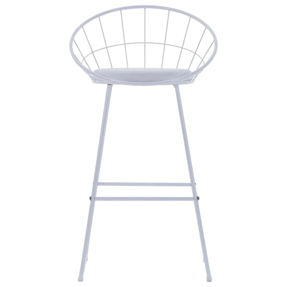 VidaXL Barstoelen 2 St Kunstleer Wit 2 VidaXL Barstoelen 2 St Kunstleer Wit - Afbeelding 2