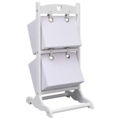 VidaXL Mandenrek 2-laags 35x35x72 Cm Hout Wit -Huishoudelijke Voorwerpen Winkel 6f8c13d4437544448aa4a47320ac81c4