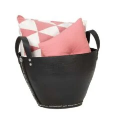 Mand Gijs - Zwart - 29xØ40 Cm -Huishoudelijke Voorwerpen Winkel 70501308 0330