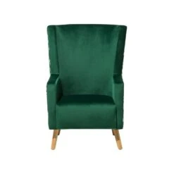Beliani Oorfauteuil ONEIDA - Groen Fluweel -Huishoudelijke Voorwerpen Winkel 740abbb2633a40859a93a1fb91b17b53