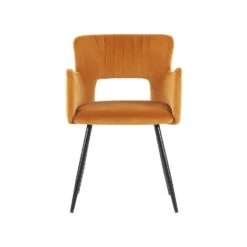 Beliani Eetkamerstoel SANILAC - Oranje Fluweel 7 Beliani Eetkamerstoel SANILAC - Oranje Fluweel -Huishoudelijke Voorwerpen Winkel 759d84c45a8f47d1817b8197d763c90c