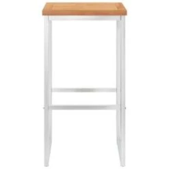 VidaXL Barstoelen 2 St Massief Teakhout En Roestvrij Staal 6 VidaXL Barstoelen 2 St Massief Teakhout En Roestvrij Staal -Huishoudelijke Voorwerpen Winkel 76fb7f15881640a19f43031bca4498a4