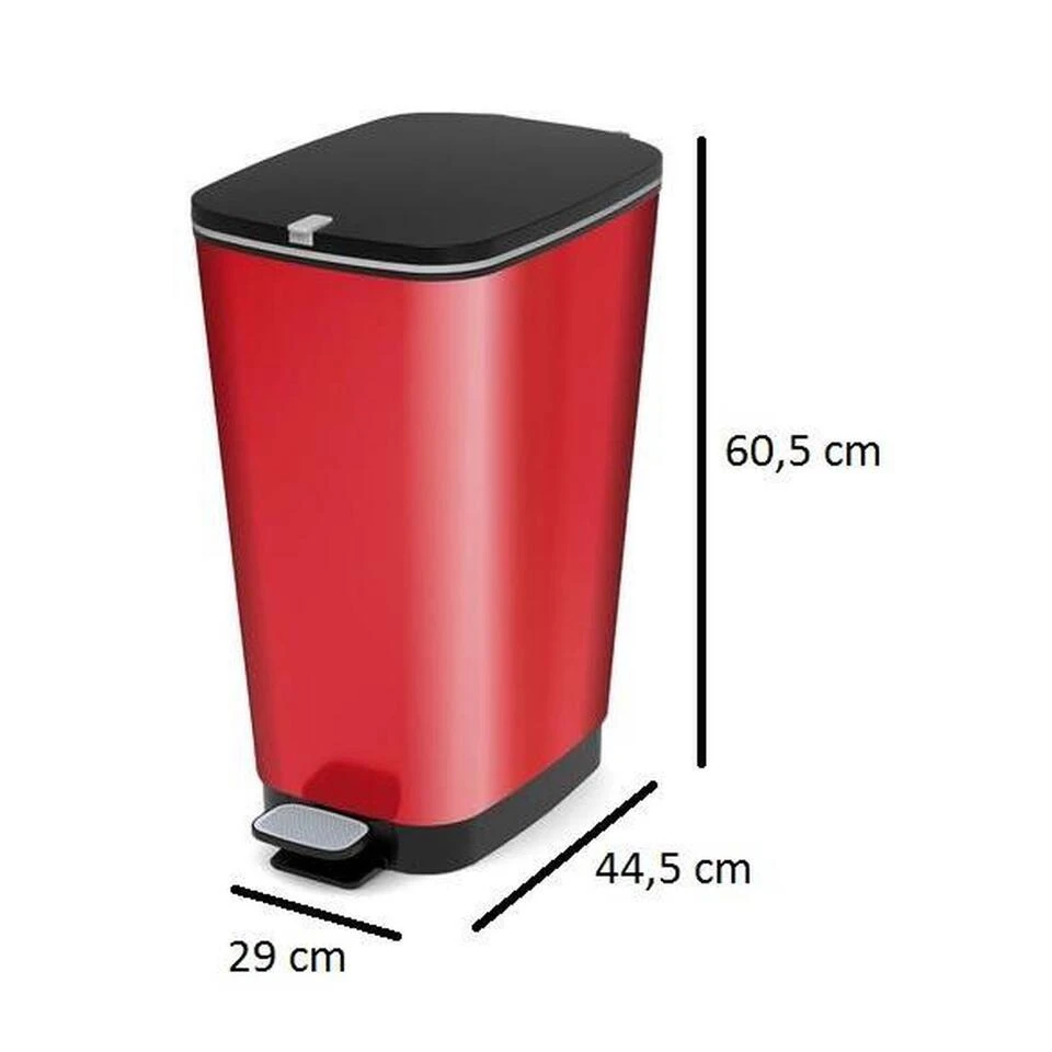 Kis Chic Bin Pedaalemmer - 50L - Rood 3 Kis Chic Bin Pedaalemmer - 50L - Rood - Afbeelding 3