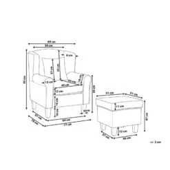 Beliani Fauteuil HAMAR - Groen Katoen, Polyester -Huishoudelijke Voorwerpen Winkel 7f9787519c2f406183d466779bf32c2f