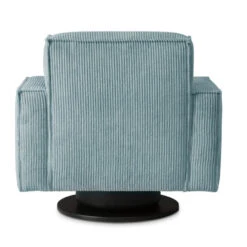 Draaifauteuil Stuttgart Met Armleuning - Ribcord - Ijsblauw/grijs -Huishoudelijke Voorwerpen Winkel 81004591 0901