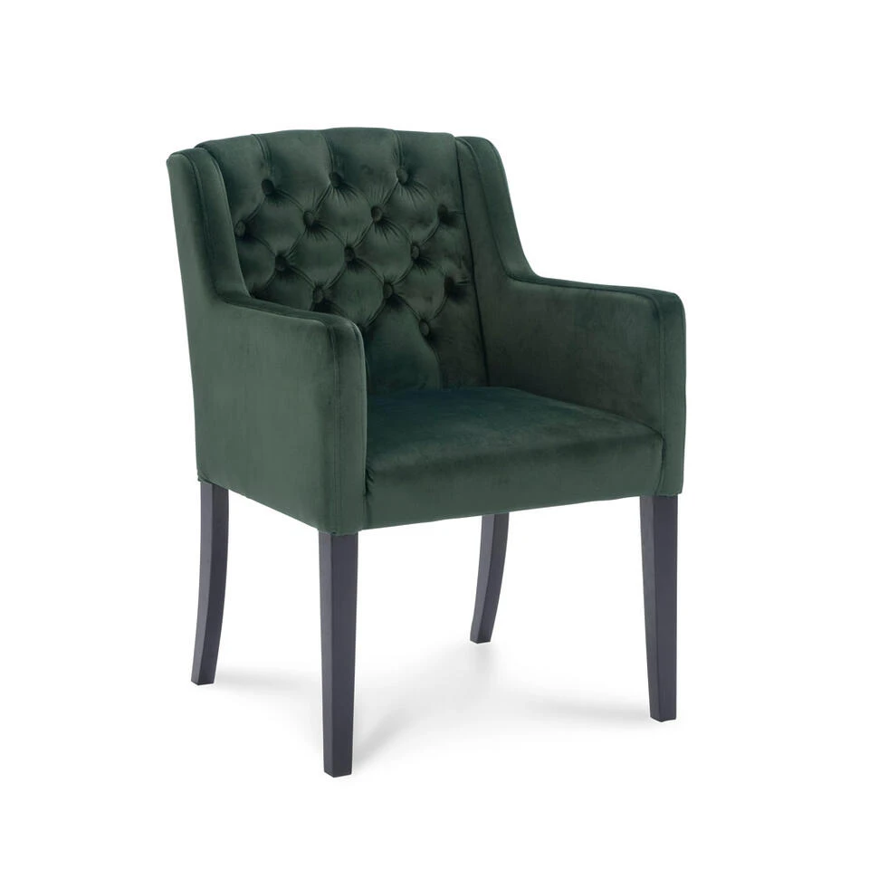 Eetkamerstoel Rosetti - Velvet - Groen 1 Eetkamerstoel Rosetti - Velvet - Groen