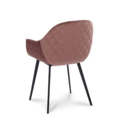 Eetkamerstoel Rouen - Velvet - Oudroze (2 Stuks) -Huishoudelijke Voorwerpen Winkel 81019770 0200