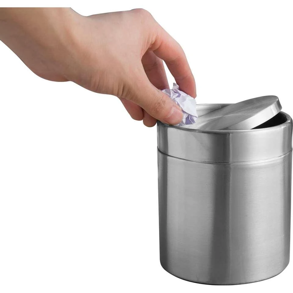 EKO Tafelafvalbakje Fandy - Zilverkleurig - 1,5l 2 EKO Tafelafvalbakje Fandy - Zilverkleurig - 1,5l - Afbeelding 2