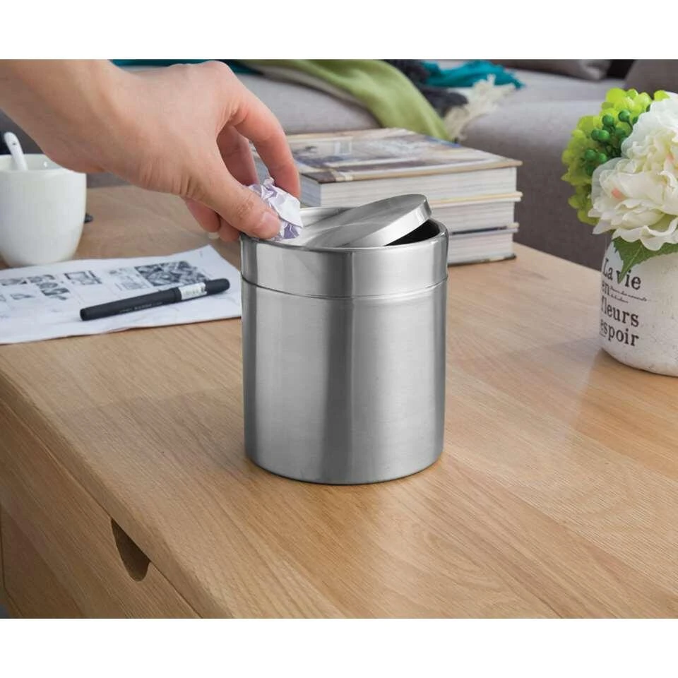 EKO Tafelafvalbakje Fandy - Zilverkleurig - 1,5l 3 EKO Tafelafvalbakje Fandy - Zilverkleurig - 1,5l - Afbeelding 3