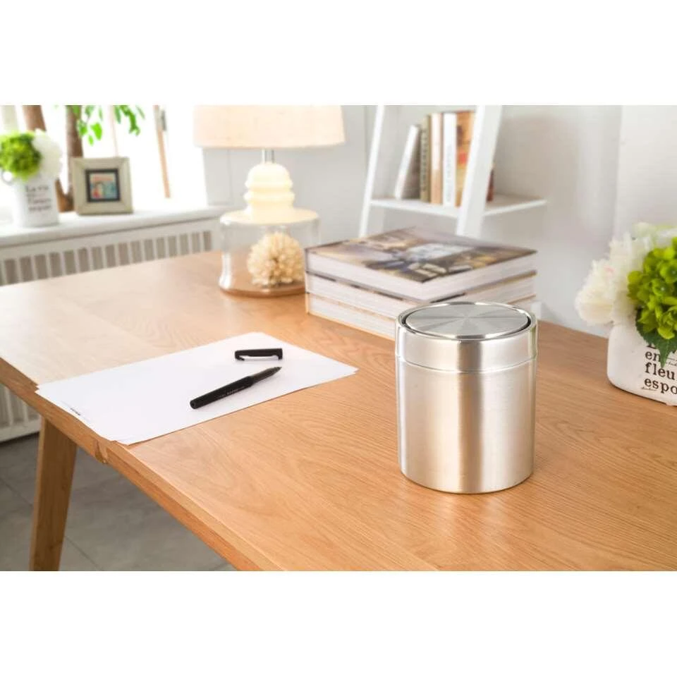EKO Tafelafvalbakje Fandy - Zilverkleurig - 1,5l 4 EKO Tafelafvalbakje Fandy - Zilverkleurig - 1,5l - Afbeelding 4
