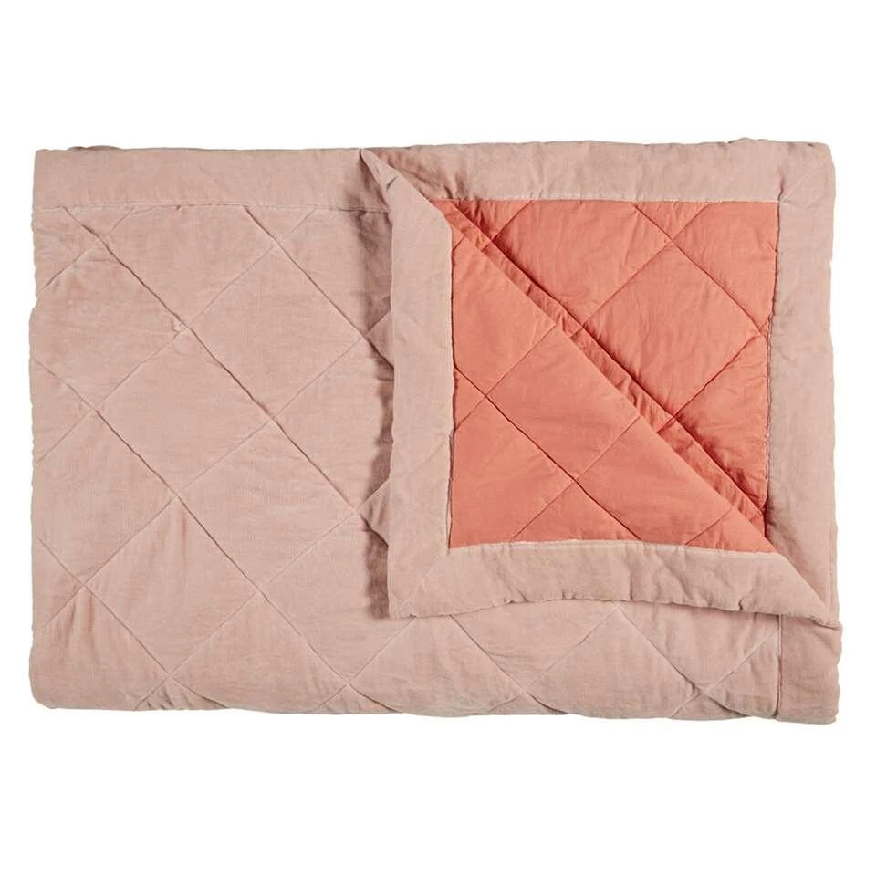 KAAT Amsterdam Plaid Ogibly - Roze - 260x260 Cm 1 KAAT Amsterdam Plaid Ogibly - Roze - 260x260 Cm