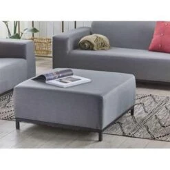 Beliani Ottomaan ROVIGO - Grijs Polyester 6 Beliani Ottomaan ROVIGO - Grijs Polyester -Huishoudelijke Voorwerpen Winkel 936505d3f3c74bc9a2c921ea1afbfc30