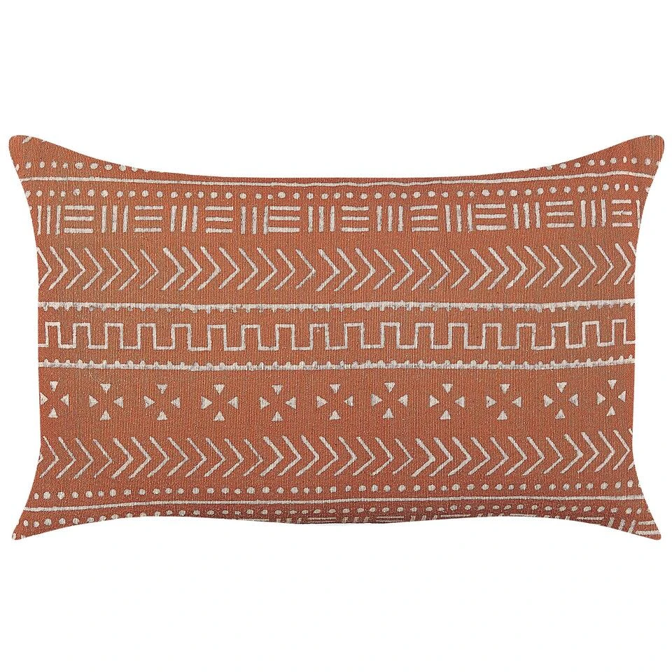 Beliani Sierkussen ORLAYA - Oranje Katoen 4 Beliani Sierkussen ORLAYA - Oranje Katoen - Afbeelding 4