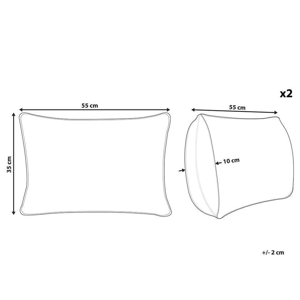 Beliani Sierkussen ORLAYA - Oranje Katoen 3 Beliani Sierkussen ORLAYA - Oranje Katoen - Afbeelding 3