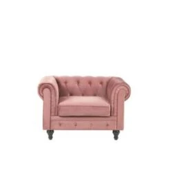 Beliani Fauteuil CHESTERFIELD - Roze Fluweel 6 Beliani Fauteuil CHESTERFIELD - Roze Fluweel -Huishoudelijke Voorwerpen Winkel 9dba52478b294214abbccd8b0f59e540