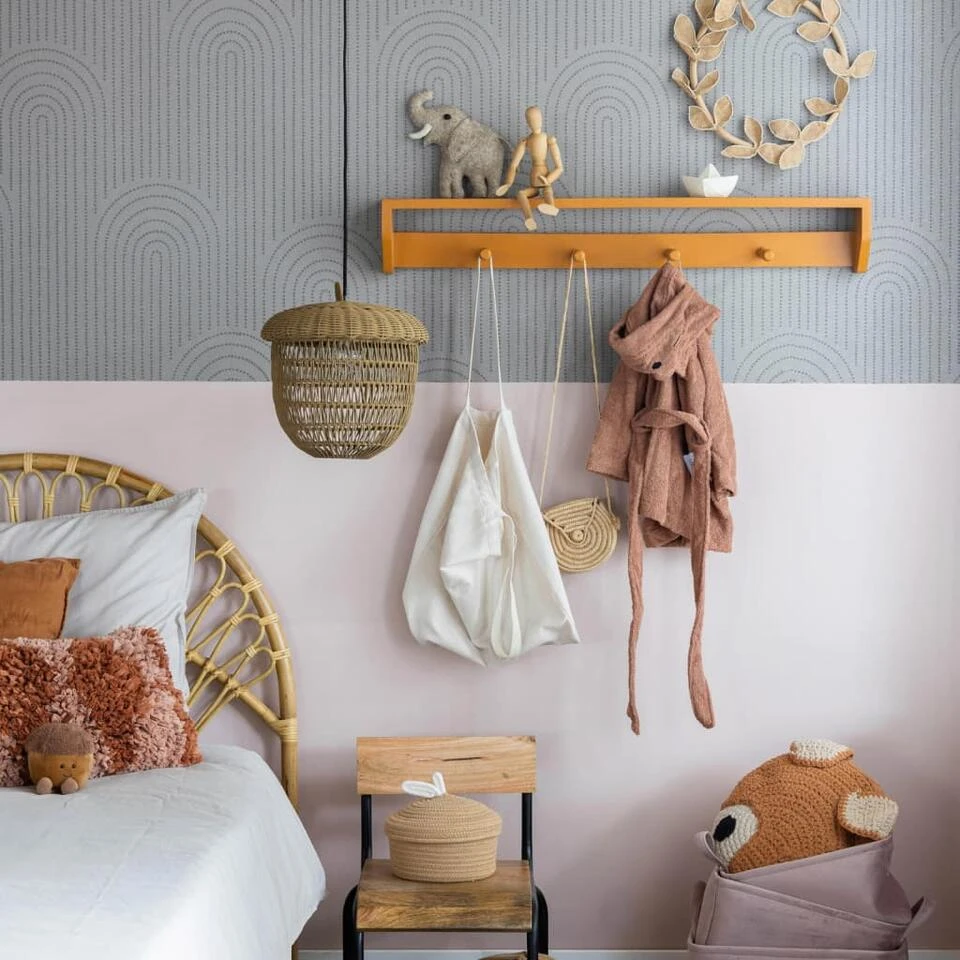 KidsDepot Kapstok Xenn 89x10x14 Cm Hout Terracottakleurig 2 KidsDepot Kapstok Xenn 89x10x14 Cm Hout Terracottakleurig - Afbeelding 2