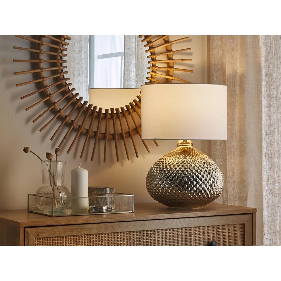 Beliani Tafellamp MADON - Goud Glas 2 Beliani Tafellamp MADON - Goud Glas - Afbeelding 2