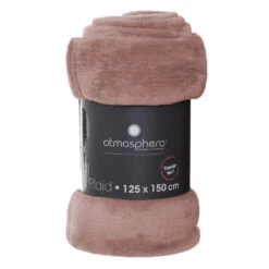 Atmosphera Plaid - Oud Roze - Polyester - 125 X 150 Cm -Huishoudelijke Voorwerpen Winkel b201094e75d743b2962430393233211d
