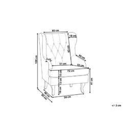 Beliani Oorfauteuil ALTA - Groen Fluweel 6 Beliani Oorfauteuil ALTA - Groen Fluweel -Huishoudelijke Voorwerpen Winkel c613c8286ff74cb9a702831023c75fff