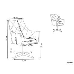 Beliani Fauteuil VAKSALA - Grijs Fluweel -Huishoudelijke Voorwerpen Winkel c9a2294f583e4dc694b499826ddb80b6