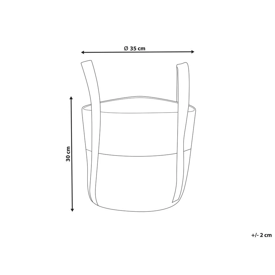 Beliani Mand SONIPAT - Natuurlijk Jute, Katoen 3 Beliani Mand SONIPAT - Natuurlijk Jute, Katoen - Afbeelding 3