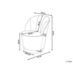 Beliani Fauteuil ALBY - Beige Fluweel -Huishoudelijke Voorwerpen Winkel cebf74c41e7a4845bfcab1027fd39c6c