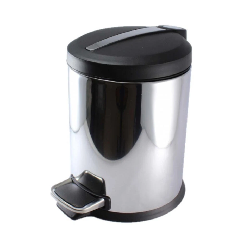 Gerim Pedaalemmer - RVS - 5 L - 27 Cm 2 Gerim Pedaalemmer - RVS - 5 L - 27 Cm - Afbeelding 2