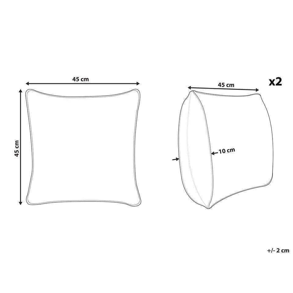 Beliani Sierkussen POINSETTIA - Oranje Fluweel 3 Beliani Sierkussen POINSETTIA - Oranje Fluweel - Afbeelding 3