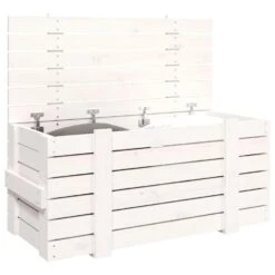 VidaXL Opbergbox 91x40,5x42 Cm Massief Grenenhout Wit -Huishoudelijke Voorwerpen Winkel f372ca5c98e846cf805661a8e4c56d55