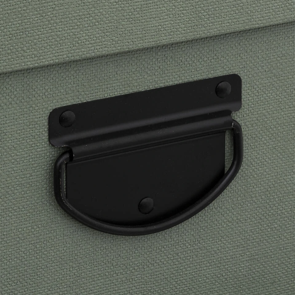 5Five Opbergdoos/box - Groen - L28 X B22 X H11 Cm - Stevig Karton 2 5Five Opbergdoos/box - Groen - L28 X B22 X H11 Cm - Stevig Karton - Afbeelding 2